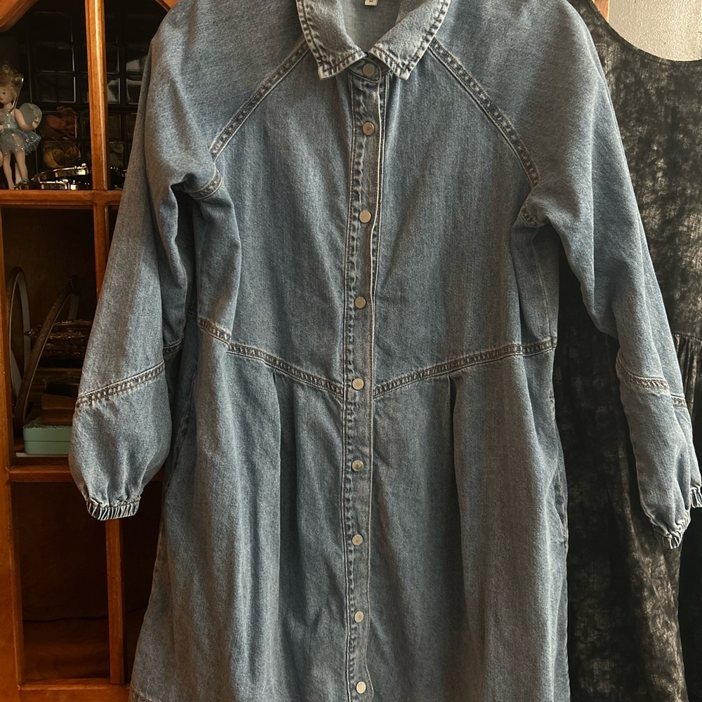 HABITUAL Denim Button-Up Dress